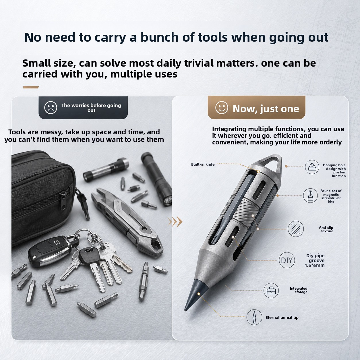 7 in 1 Titanium EDC Multi Tool - огляд і ціна Titanium Pry Bar